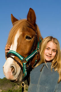 child with horse